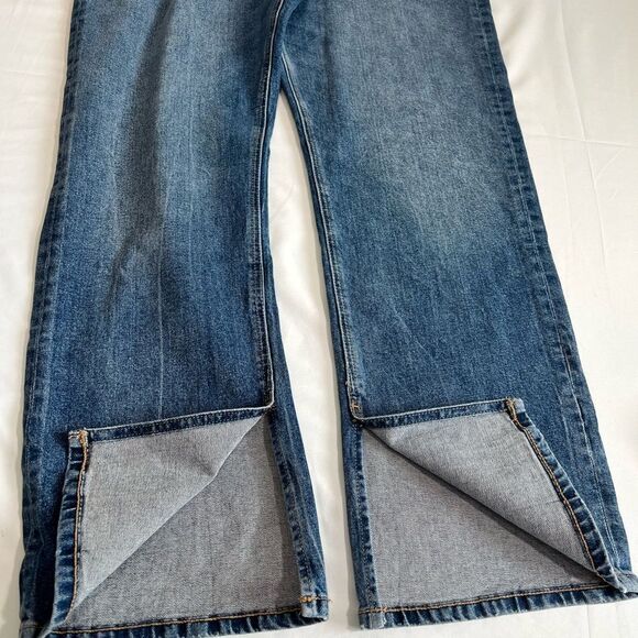 DL1961 Emilie Ultra High Waist Split Hem Straight Leg Jeans New Size 33 - Picture 7 of 13